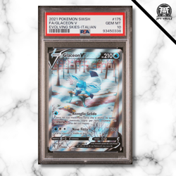 Pokemon Card Italian - Glaceon V #175 - IT-Evolving Skies - PSA 10 GEM MINT - Image 1