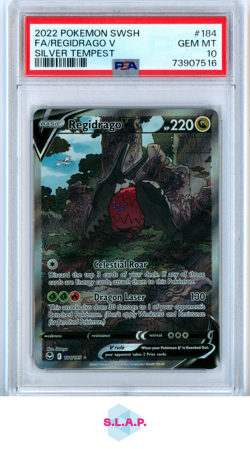 REGIDRAGO V POKEMON 184/195 2022 SILVER TEMPEST FULL ART EN PSA 10 - Image 1