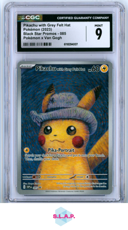 PIKACHU WITH GREY FELT HAT POKEMON 85 2023 SCARLET & VIOLET - ENGLISH CGC 9 - Image 1
