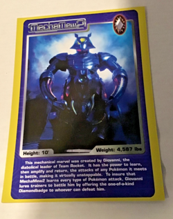 MECHAMEW 2 POKEMON GOTTA CATCHEM LIVE JUMBO PROMO CARD 5x7 - Image 1