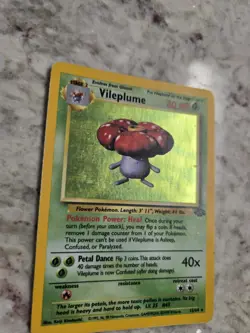 Vileplume Jungle 15/64 Holo Unlimited Holo Rare LP Pokemon TCG Vintage - Image 2