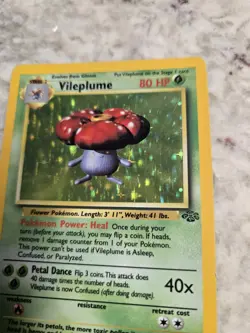 Vileplume Jungle 15/64 Holo Unlimited Holo Rare LP Pokemon TCG Vintage - Image 3