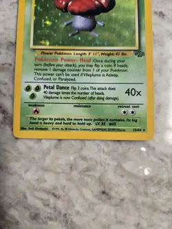 Vileplume Jungle 15/64 Holo Unlimited Holo Rare LP Pokemon TCG Vintage - Image 4