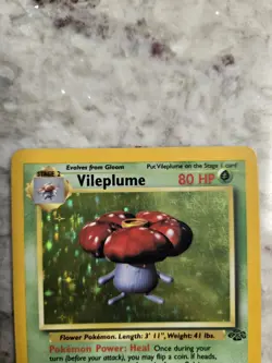 Vileplume Jungle 15/64 Holo Unlimited Holo Rare LP Pokemon TCG Vintage - Image 5