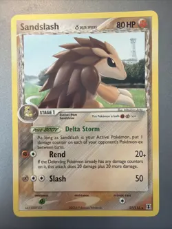 Pokemon - EX Delta Species - Non Holo - Sandslash - 27/113 - Vintage - 2005 - Image 1