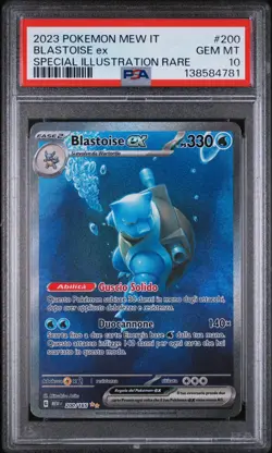 Pokemon PSA 10 Blastoise Ex #200 MEW 151 Special Illustration Rare 2023 Italiano - Image 2
