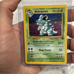Pokemon TCG Nidoqueen Jungle 7/64 Unlimited Holo Rare MP+ Vintage Card WOTC Vtg - Image 1