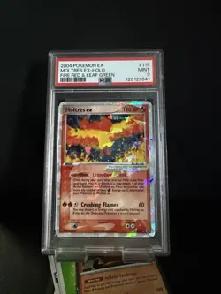 2004 POKEMON EX FIRE RED & LEAF GREEN #115 MOLTRES EX-HOLO PSA 9 - Image 1