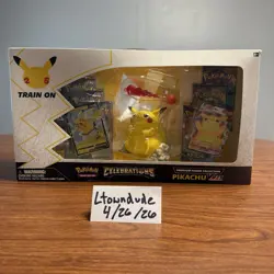 Pokemon TCG Celebrations Pikachu VMAX Premium Figure Collection Box New Sealed 820650809408 - Image 1