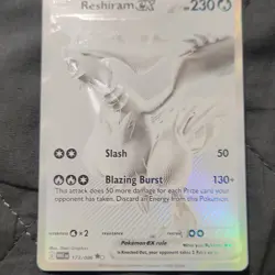 Pokemon Reshiram EX 173/086 SV: White Flare Full Art Holo Rare Card - Image 1