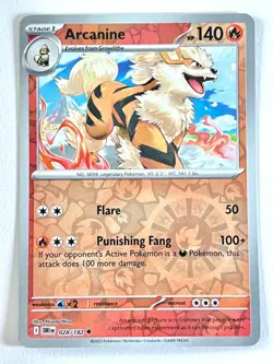Arcanine 028/182 Reverse Holo Destined Rivals Pokemon - Pack Fresh Near Mint NM - Image 1