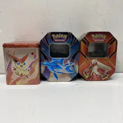 Mixed Pokemon TCG Empty Tins, Accessories, and Collectibles Bundle - Image 3