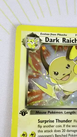 Pokemon TCG Dark Raichu 83/82 1st Edition Team Rocket Holo Secret Rare WOTC LP - Image 2