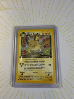 Pokemon TCG Dark Raichu 83/82 1st Edition Team Rocket Holo Secret Rare WOTC LP - Image 3