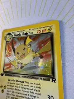 Pokemon TCG Dark Raichu 83/82 1st Edition Team Rocket Holo Secret Rare WOTC LP - Image 5