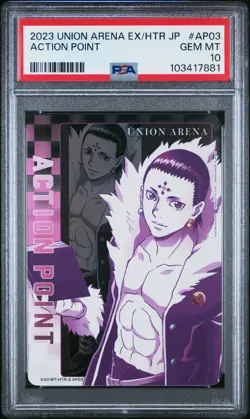 UNION ARENA JAPANESE EX01BT/HTR HUNTER X HUNTER VOL.2 #AP03 A. POINT - PSA 10 - Image 2