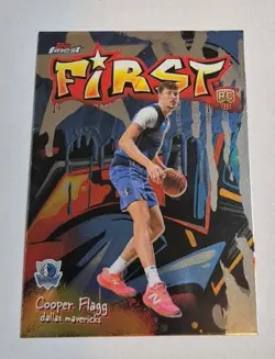 2025 Topps Finest Cooper Flagg Rookie Card First Insert Dallas Mavericks - Image 1