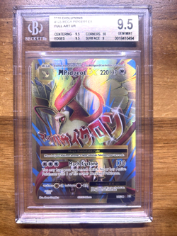 M Pidgeot EX Full Art UR #105 BGS 9.5 w/ Sub Grades 2016 XY Evolutions - Image 1