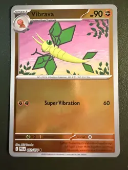 Pokemon TCG Vibrava 52/94 Phantasmal Flames ME2 Reverse Holo NM - Image 1