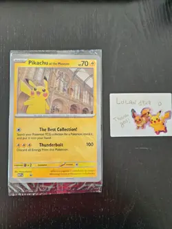 Pikachu At The Museum Pokemon X Natural History Museum Jumbo Promo Sealed Card 1 - Image 1