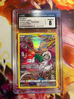 Oranguru Pokemon 2022 Brilliant Stars TG12/TG30 Character Rare CGC NM 8 - Image 1