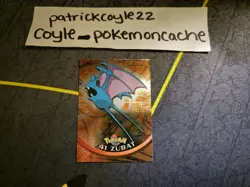 Zubat #41 Holo Pokemon Topps Series 1 Card (Blue Label) LP - Image 2