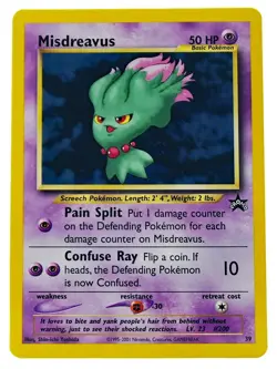 Misdreavus #39 Black Star Promo WOTC Pokemon Card LP With eBay Shipping - Image 1