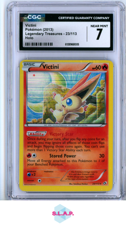 VICTINI POKEMON 23 2013 LEGENDARZ TREASURES HOLO ENGLISH CGC 7 - Image 1