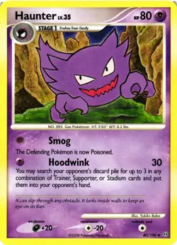 Pokemon TCG Haunter 40/100 Uncommon Stormfront LP - Image 1