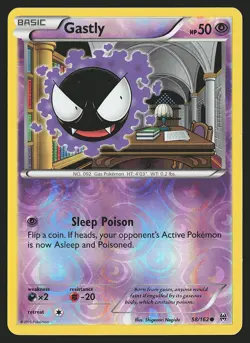 XY - BREAKthrough Gastly #58/162 Reverse Holo Pokemon Card - Image 1