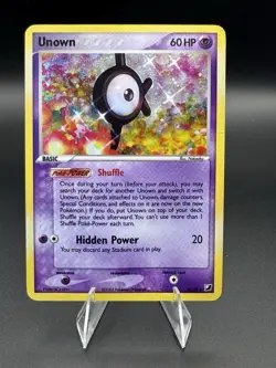Pokemon Card - Unown (K) Unseen Forces K/28 Holo Rare - DMG - Image 1
