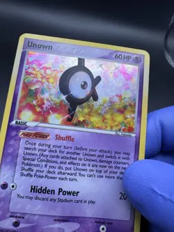 Pokemon Card - Unown (K) Unseen Forces K/28 Holo Rare - DMG - Image 2