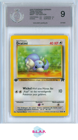 DRATINI POKEMON 53 2000 TEAM ROCKET NON HOLO FIRST EDITION GERMAN PGS 9 - Image 1
