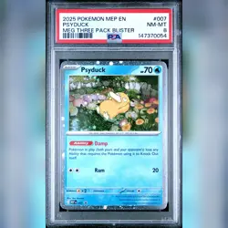 Psyduck 007 Black Star Promo PSA 8 Pokemon 2025 Black Star Promo - Image 1