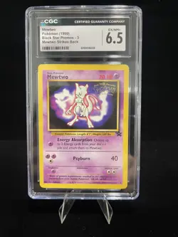 MEWTWO 1999 POKEMON BLACK STAR PROMOS #3 MEWTWO STRIKES BACK CGC 6.5 - Image 1