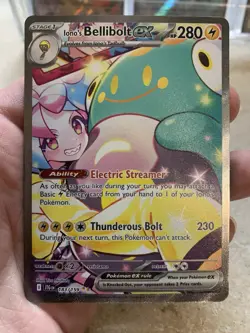 Pokemon Iono's Bellibolt EX 183/159 Sv09 Special Illustration Rare Holo 280 HP … - Image 2