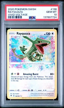 Pokemon Vivid Voltage Rayquaza Amazing Rare 138/185 PSA 10 - Image 1
