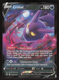 2021 SWSH SWORD & SHIELD PROMO CARDS CROBAT V SWSH110 MINT PROMO POKEMON - Image 1