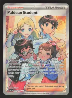 2024 SV PALDEAN FATES PALDEAN STUDENT 230/091 ULTRA RARE FULL ART HOLO POKEMON - Image 1