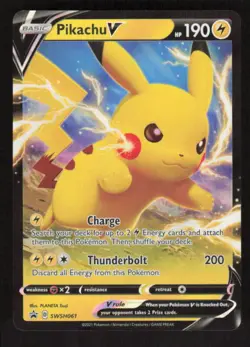 2021 SWSH SWORD & SHIELD PROMO CARDS PIKACHU V SWSH061 MINT PROMO POKEMON - Image 1