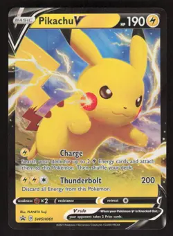 2021 SWSH SWORD & SHIELD PROMO CARDS PIKACHU V SWSH061 MINT PROMO POKEMON - Image 1