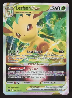 2022 SWSH SWORD & SHIELD PROMO CARDS LEAFEON VSTAR SWSH195 MINT PROMO POKEMON - Image 1