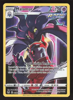 2022 SWSH12 SILVER TEMPEST TRAINER GALLERY MALAMAR TG06/TG30 ULTRA RARE POKEMON - Image 1