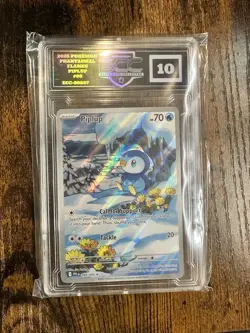 2025 Pokemon Phantasmal Flames Full Art Holo Illustration Rare Piplup 98 ECC 10 - Image 1