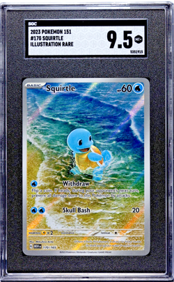Squirtle Pokemon S&V 151 Illustration Rare #170 SGC 9.5 Mint+ (English)! - Image 1