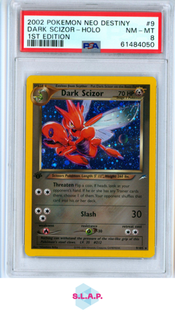 DARK SCIZOR HOLO 1 EDITION POKEMON 9/105 2002 NEO DESTINY - ENGLISCH PSA 9 - Image 1