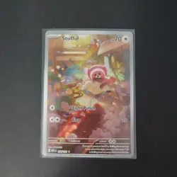 Stufful Mega Evolution Illustration Rare IR Holo Pokemon TCG Card 154/132 - Image 1