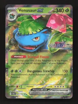 Venusaur ex (Stellar Crown Stamp) 001/142 Holo Pokemon NM - Image 1