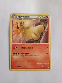 Typhlosion - 32/123 - Pokemon Heart Gold Soul Silver Non-Holo Rare LP - Image 1