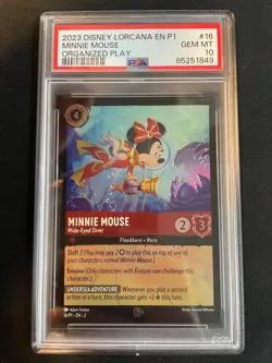 MINNIE MOUSE- WIDE-EYED DIVER PSA 10 ENGLISH PROMO P1 2023 DISNEY LORCANA - Image 1